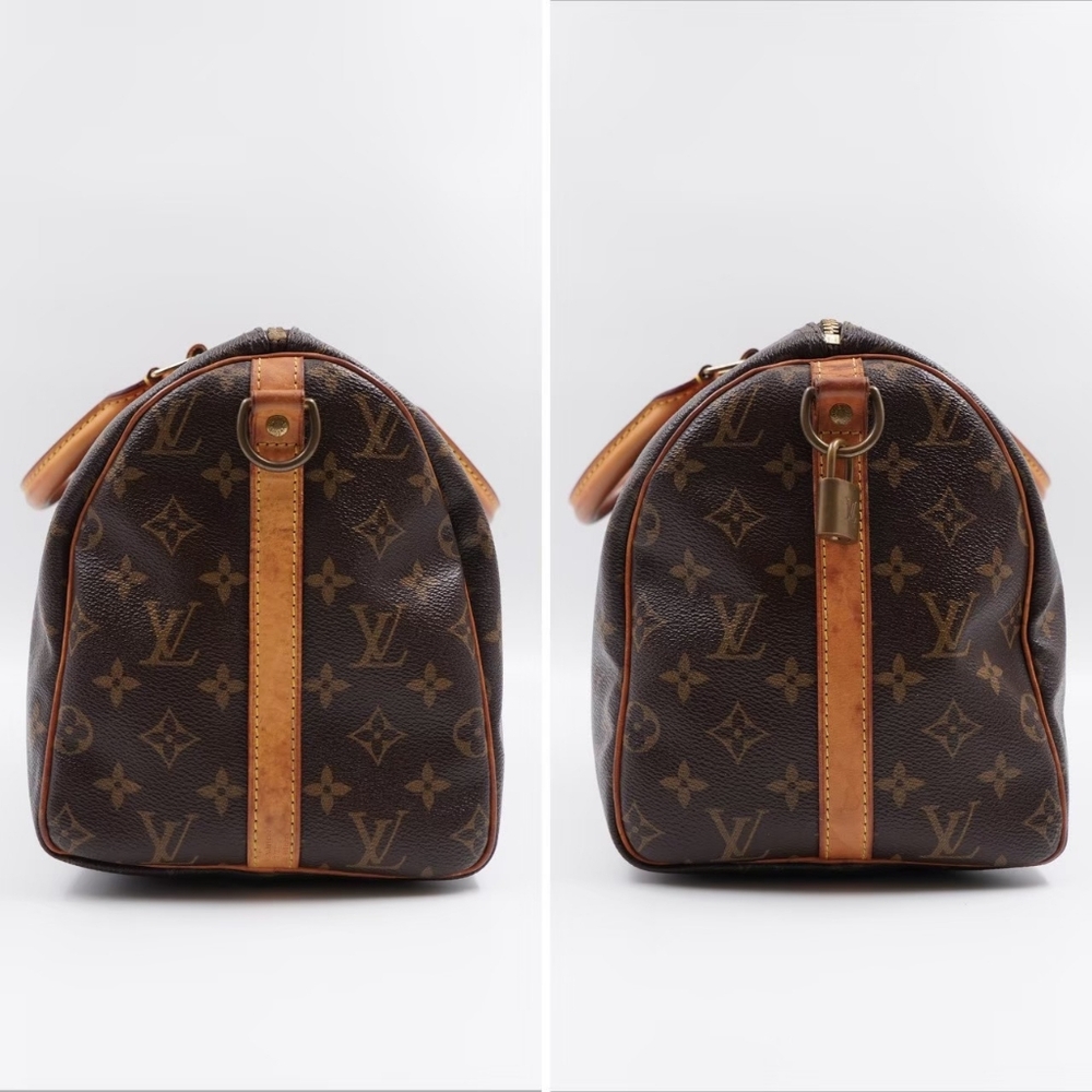 BX47 ❤️ Louis Vuitton Monogram Speedy Bandouliere 30 - Picture 7 of 16